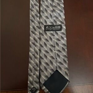 Zylos George Machado Gray Patterned Men's Tie